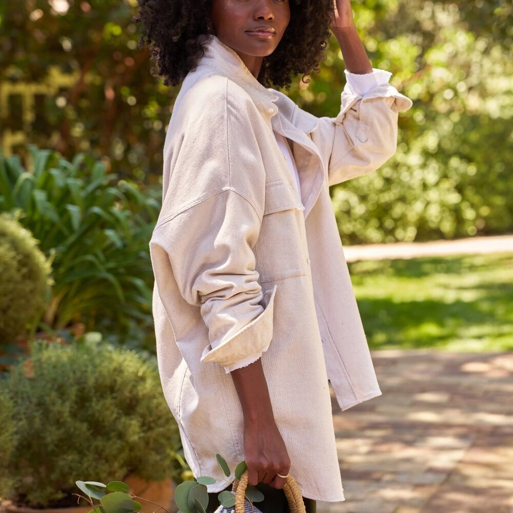 Frank & Eileen McLoghlin Canvas Cotton Button Down Shirt - Picture 3 of 9